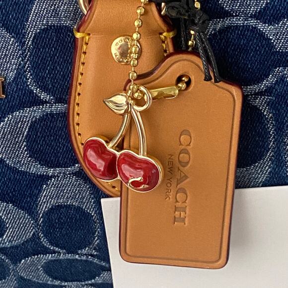 NWT Coach Rowan Large Satchel Bag In Signature Blue Denim Canvas - Picture 7 of 15